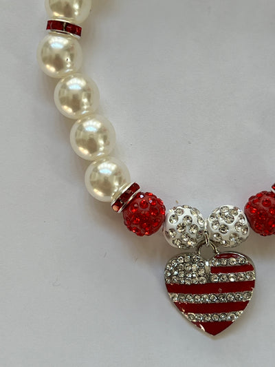 Kamala Harris Delta Sigma Theta Heart Of America Bling Pearl Bracelet