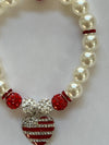 Kamala Harris Delta Sigma Theta Heart Of America Bling Pearl Bracelet