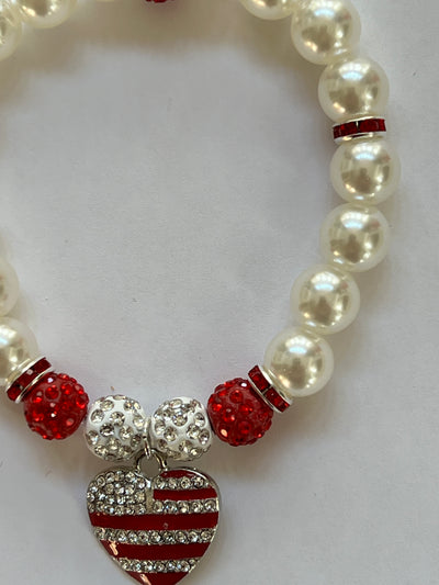 Kamala Harris Delta Sigma Theta Heart Of America Bling Pearl Bracelet