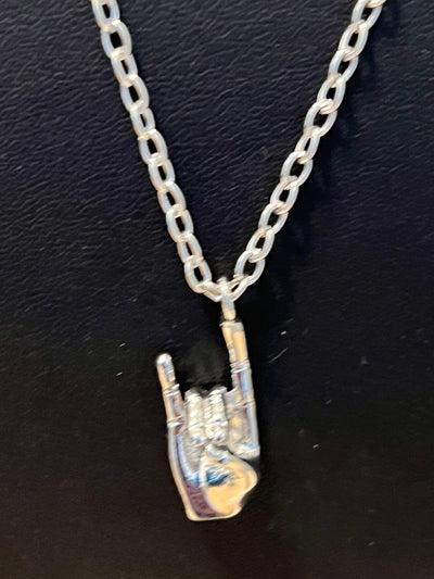 Zeta Phi Beta ZPB Hand Sign Necklace