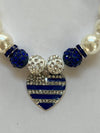 Zeta Phi Beta Heart Of America Bling Pearl Bracelet