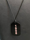 Alpha Kappa Alpha Black Dog Tag Necklace