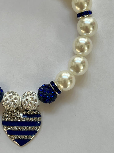 Zeta Phi Beta Heart Of America Bling Pearl Bracelet