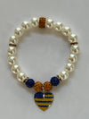 Sigma Gamma Rho Heart Of America Bling Pearl Bracelet