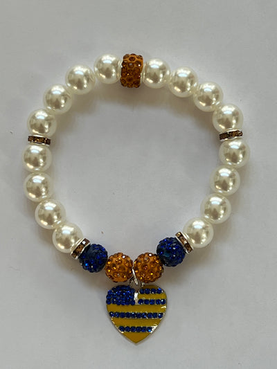 Kamala Harris Sigma Gamma Rho Heart Of America Bling Pearl Bracelet