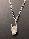 Zeta Phi Beta ZPB Hand Sign Necklace