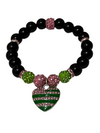 Kamala Harris Heart Of America Bling Bracelet Black Pearl