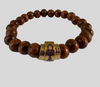 Omega Psi Phi Natural Wooden Beaded Bracelet