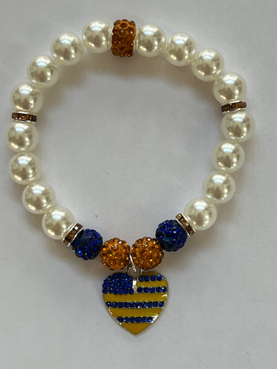 Kamala Harris Sigma Gamma Rho Heart Of America Bling Pearl Bracelet