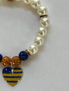 Sigma Gamma Rho Heart Of America Bling Pearl Bracelet