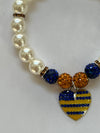 Sigma Gamma Rho Heart Of America Bling Pearl Bracelet