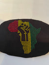 Africa Bling Rhinestone Face Mask
