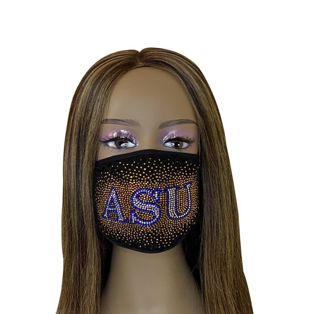 Albany State University Bling Face Mask with Filter Pocket and Filter