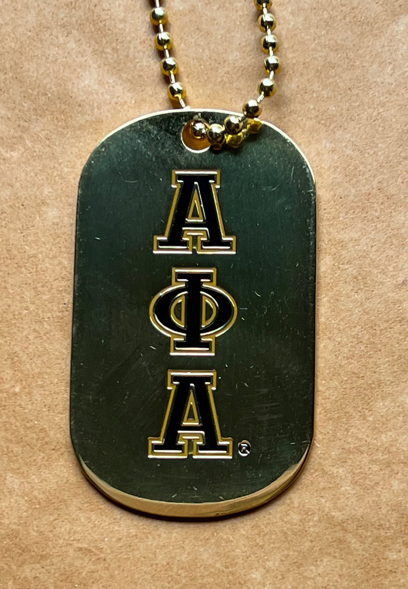 Alpha Phi Alpha Double Side Dog Tag Necklace