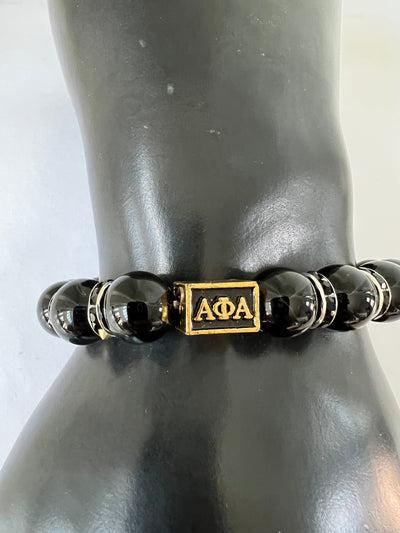 Alpha Phi Alpha Men's Beaded Elastic Bracelet