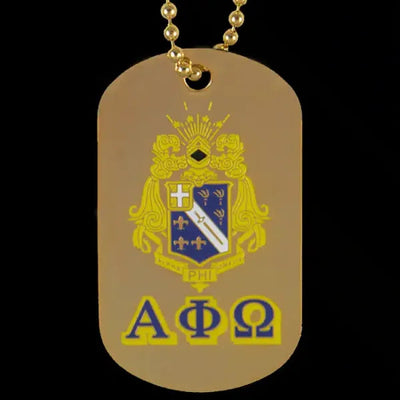 Alpha Phi Omega Double Side Dog Tag Necklace