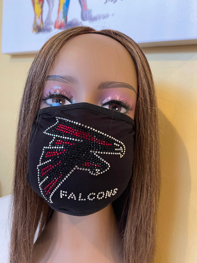 Atlanta Falcons Bling Face Mask Front Logo