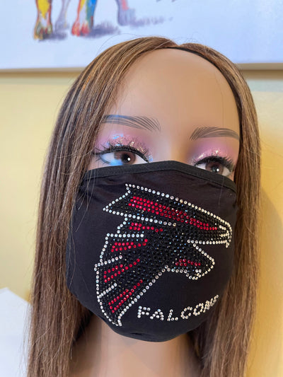 Atlanta Falcons Bling Face Mask Front Logo