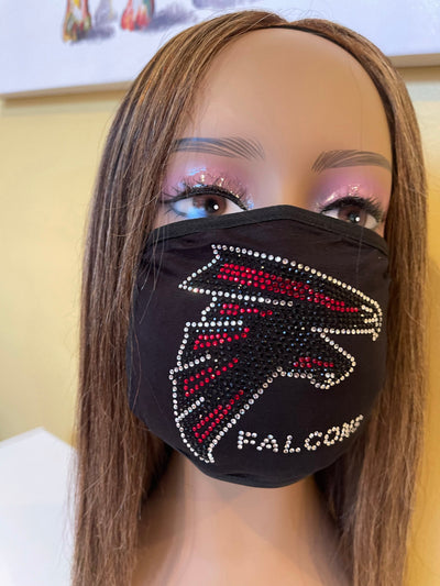 Atlanta Falcons Bling Face Mask Front Logo