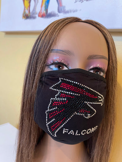 Atlanta Falcons Bling Face Mask Front Logo