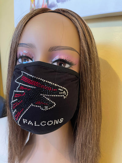 Atlanta Falcons Bling Face Mask Front Logo