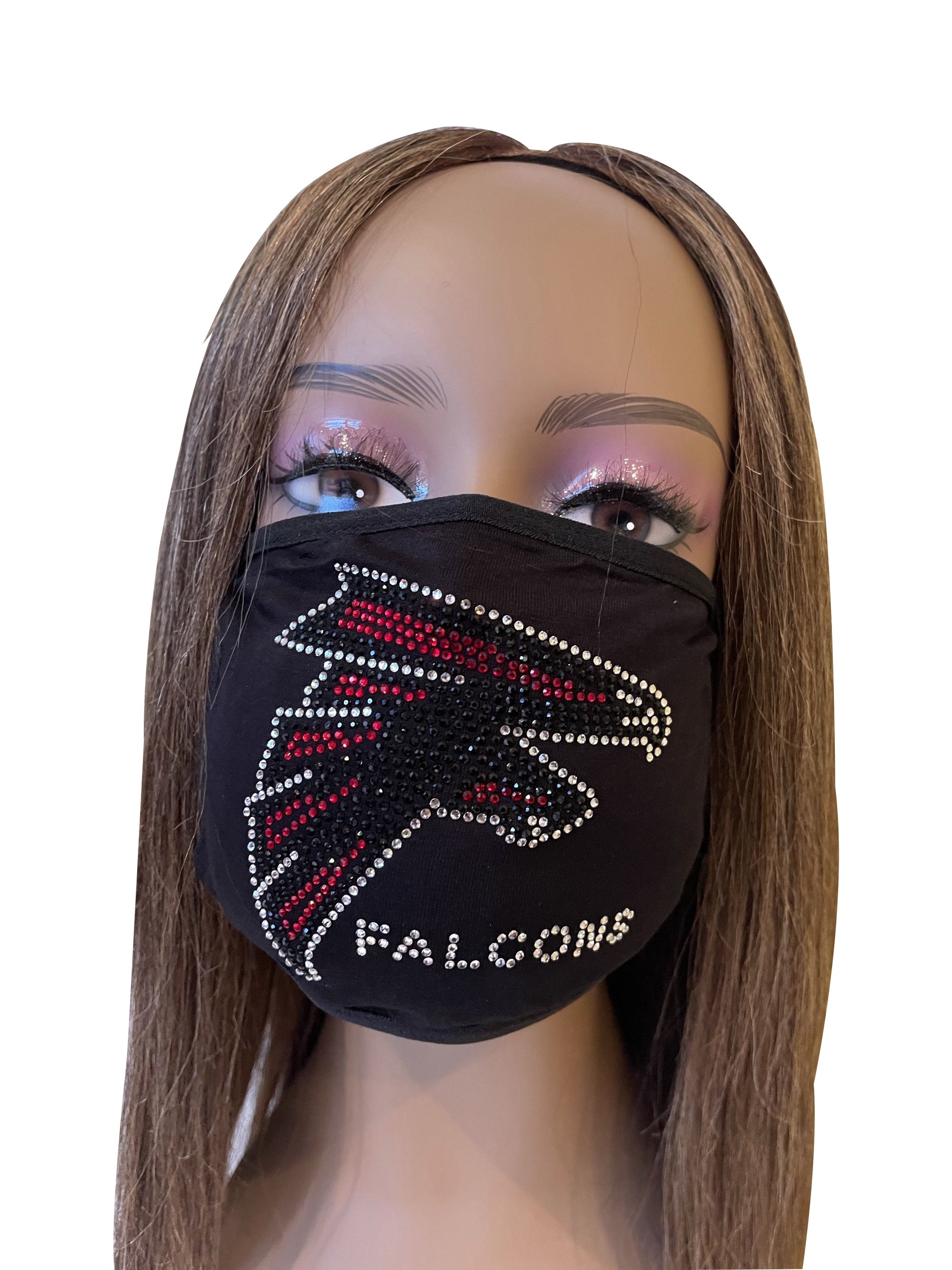 Atlanta Falcons Bling Face Mask Front Logo