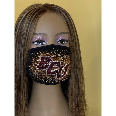 Bethune Cookman University Bling Face Mask with Filter