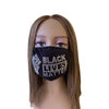 Black Lives Matter Fist Face Mask Crystal Front Logo