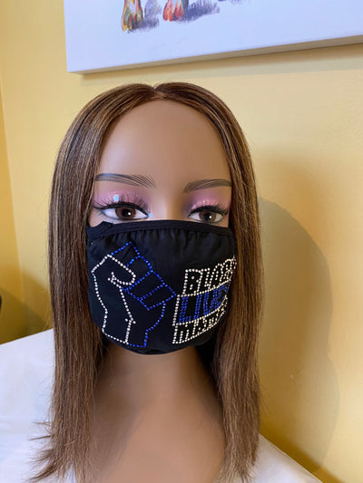 Black Lives Matter Mask Blue