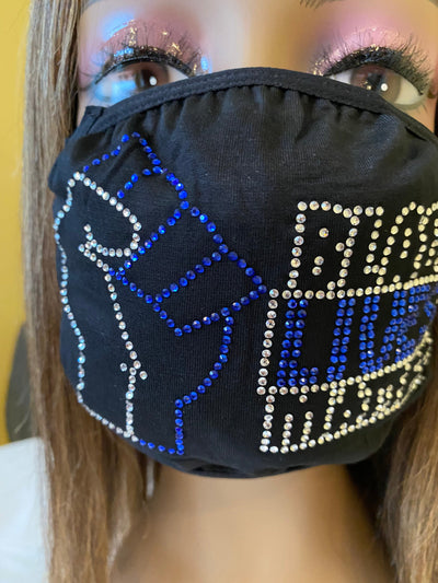 Black Lives Matter Mask Blue