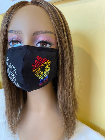 Black Lives Matter Rainbow Mask