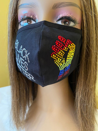 Black Lives Matter Rainbow Mask