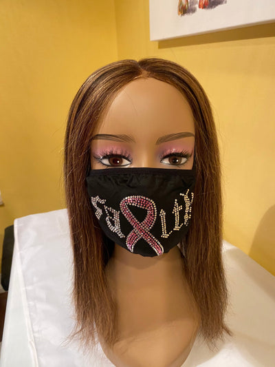 Breast Cancer Awareness Faith Face Mask