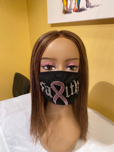 Breast Cancer Awareness Faith Face Mask