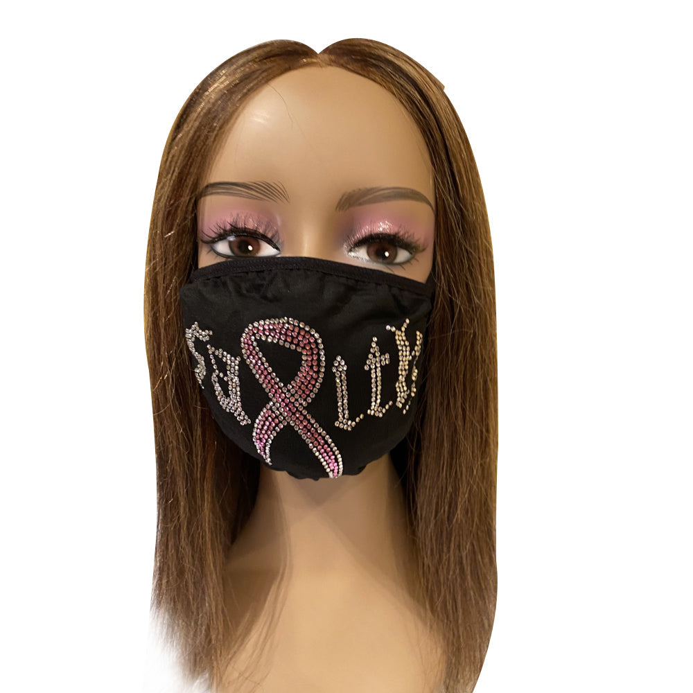 Breast Cancer Awareness Faith Face Mask