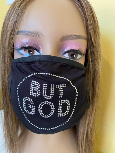 But God Christian Bling Face Mask