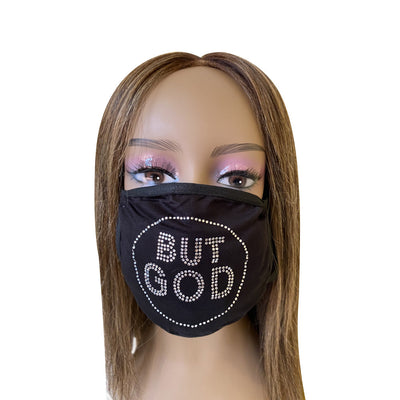 But God Christian Bling Face Mask