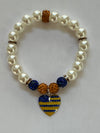 Sigma Gamma Rho Heart Of America Bling Pearl Bracelet