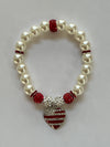 Kamala Harris Delta Sigma Theta Heart Of America Bling Pearl Bracelet