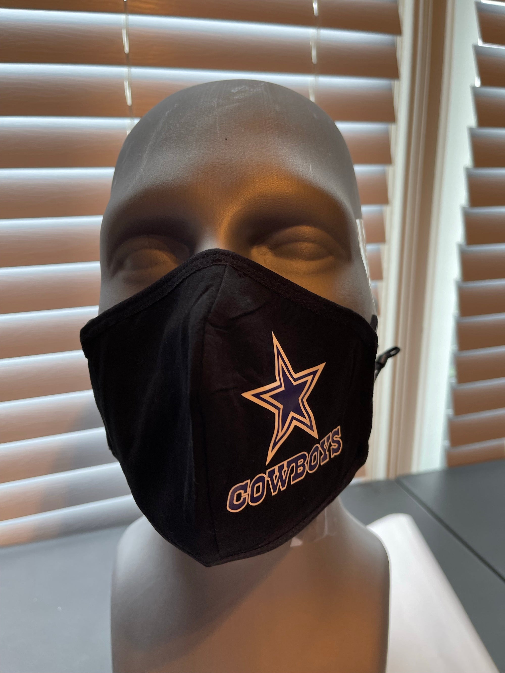 Dallas COWBOYS Face Mask with Adjustable Ear Loops