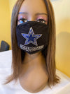 Dallas Cowboys Bling Face Mask Front Logo