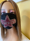 Dallas Cowboys Face Mask Pink Bling Rhinestones