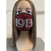 Delta Sigma Theta 1913 Full Rhinestone Bling Face Mask Red