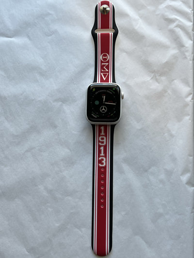 Delta Sigma Theta Apple Watch Band Size 42/44/45 MM Black