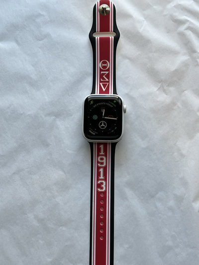 Delta Sigma Theta Apple Watch Band Size 42/44/45 MM Black