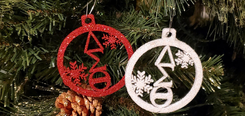 Delta Sigma Theta Bling Christmas Ornaments