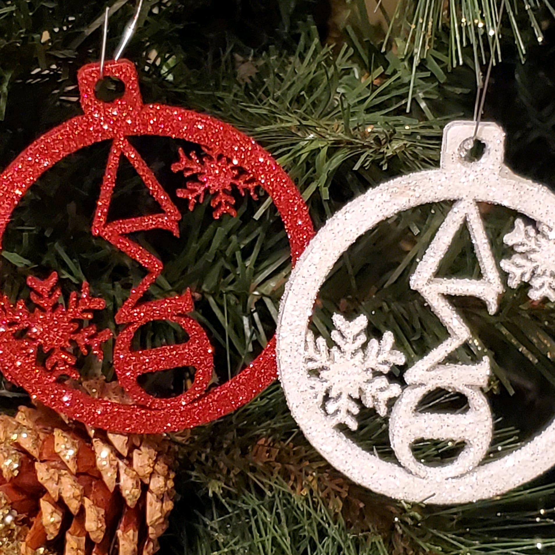 Delta Sigma Theta Bling Christmas Ornaments