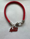 Delta Sigma Theta ΔΣΘ Leather Charm Bracelet