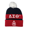 Delta Sigma Theta Embroidered Knit Hat Black