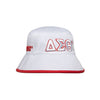 Delta Sigma Theta Flexfit Embroidered Bucket Hat White